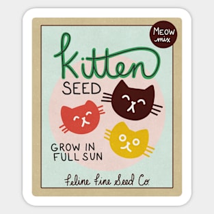 Cute Kitten Garden kit Sticker